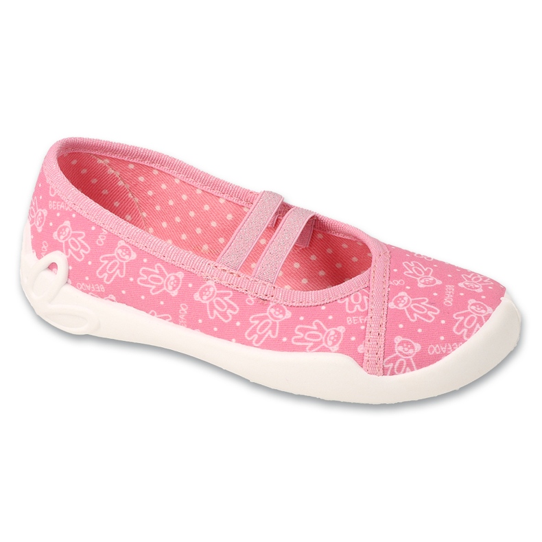 Befado children's slippers, elastic bottom with elastic bands, 116X333, pink