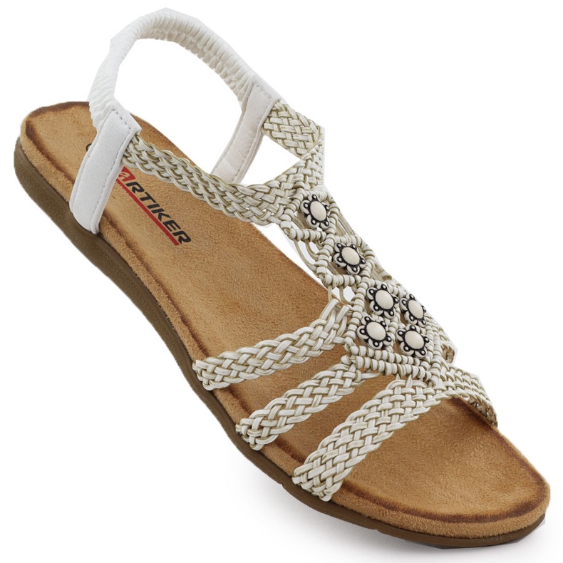Women's comfortable sandals slip -up white artiker 56c1323