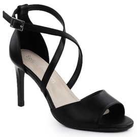 Women's sandals on the Black Sergio Leone SK432 heel
