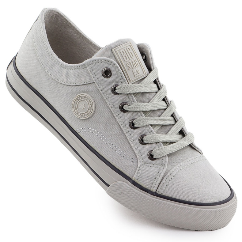 Men's textile sneakers gray big star rr174341 grey