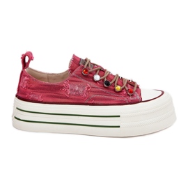 Women's sneakers on Goe RR2N4104 Platform red Women's sneakers on Goe RR2N4104 Platform red