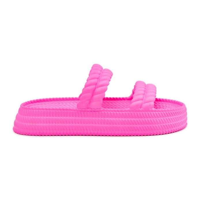 S.Barski Foam light women's slippers on the platform S. Barski ZK51-001 fuchsia pink