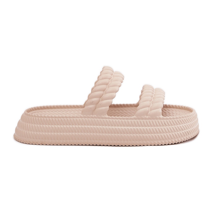 S.Barski Light foam flip flops on the platform S. Barski ZK51-001 beige