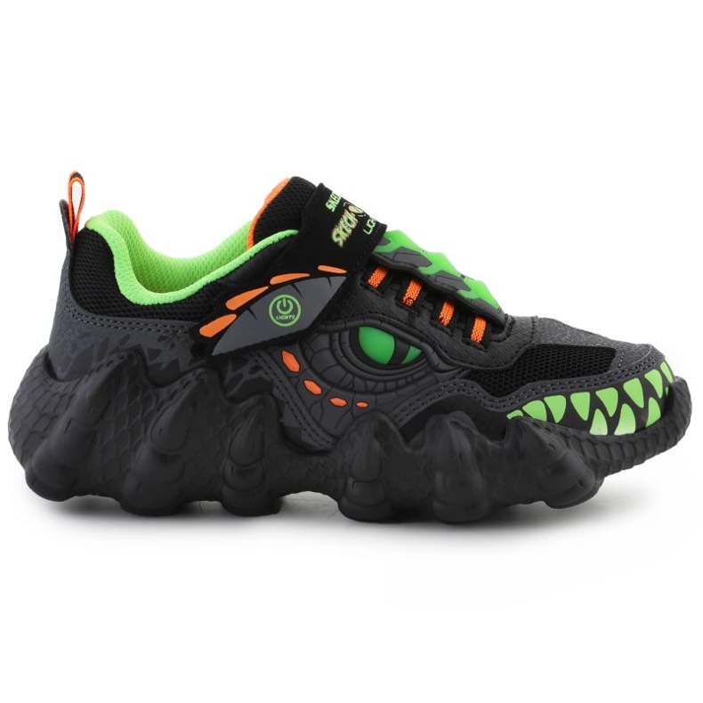 Skechers Skech-A-Saurus-Dino 400112L-BKLM shine shoes black Skechers Skech-A-Saurus-Dino 400112L-BKLM shine shoes black