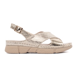 Goodin Golden flat sandals