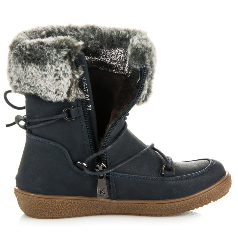 Kylie Boots with fur blue