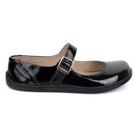 Barefoot women's ballerinas Olivier 1286 - leather shoes with a buckle for everyday and elegant stylizations black