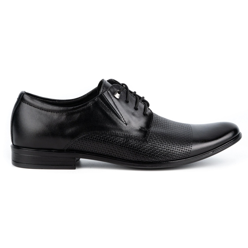 Olivier Men's elegant leather shoes 302T3 black