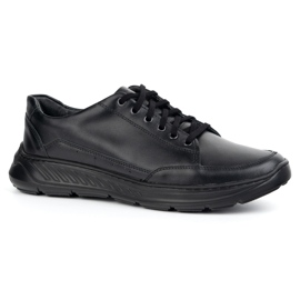 Olivier 928ma black men's leather shoes casual