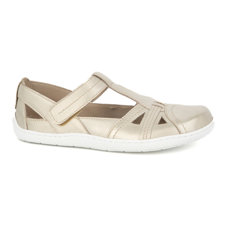 Women's Barefoot Shoes Ultralekkie Olivier 1285 half -shaped Velcro golden