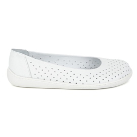 Olivier Women's barefoot minimalist slip -on openwork 1771pol white