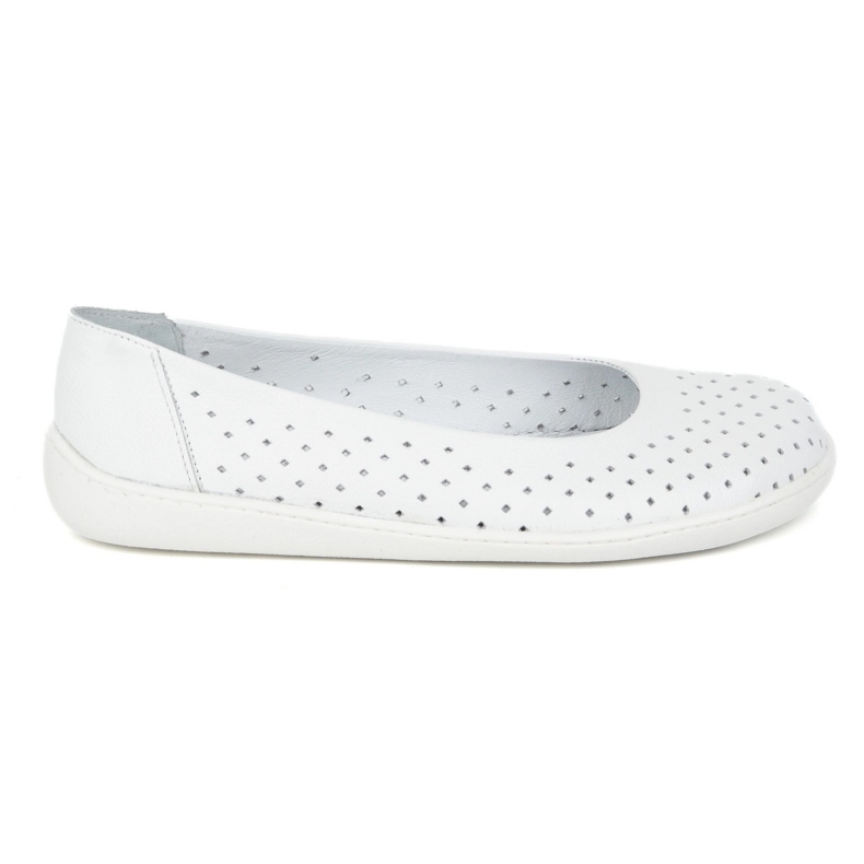 Olivier Women's barefoot minimalist slip -on openwork 1771pol white
