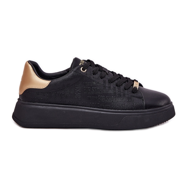 Women's sneakers with eco leather big star rr274257 black