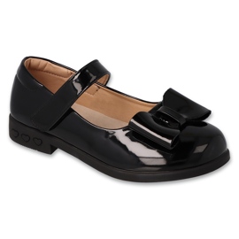 Children's ballerinas Befado 171Y001 Painted black with a bow