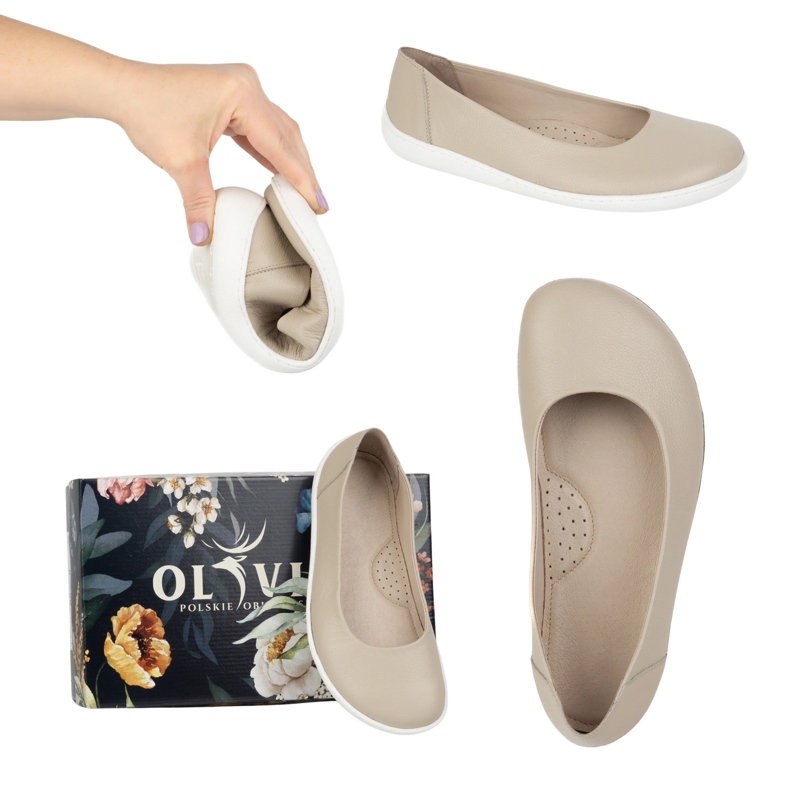 Olivier Barefoot women's minimalist pumps slipped 1771pol beige