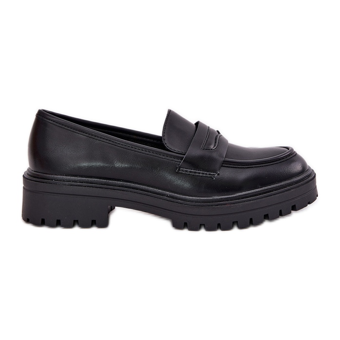 Evento Classic women's loafers with eco leather black Evento Classic women's loafers with eco leather black