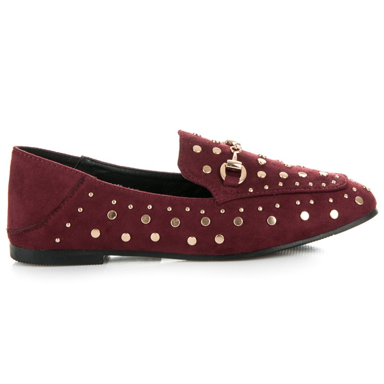 Sergio Todzi Burgundy loafers with rhinestones red