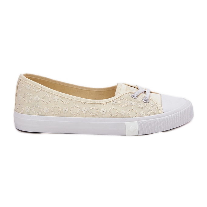 Sneakers women's sneakers with embroidery Lee Cooper LCW-25-31-3445L beige