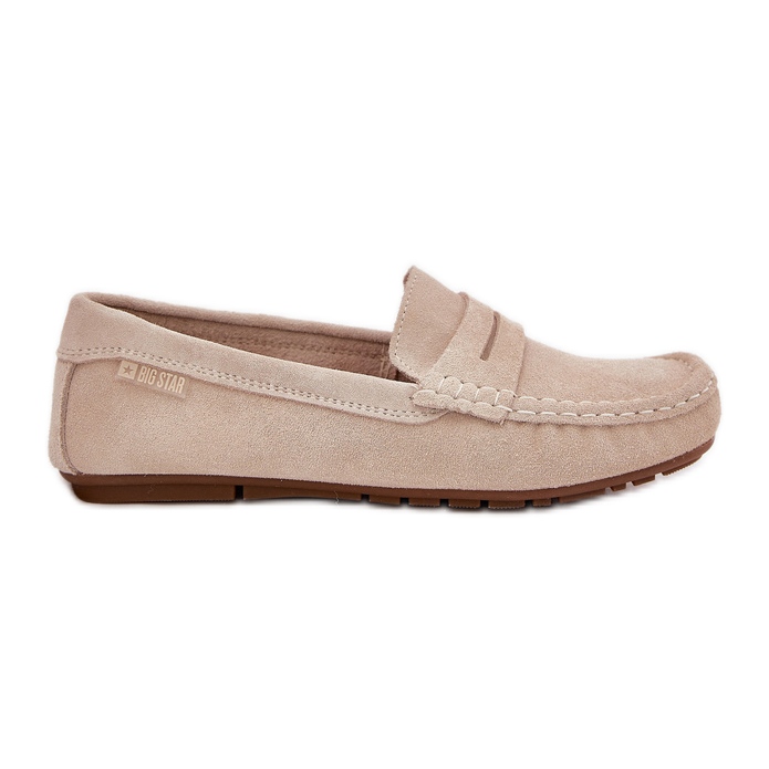 Women's suede loafers big star rr274947 beige Women's suede loafers big star rr274947 beige