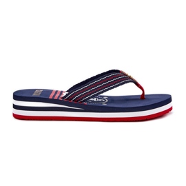 Women's flip -flops flip -flops on wedge big star rr274a126 navy blue