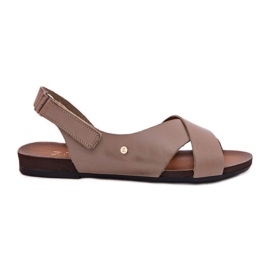 WEVIE SANDALS Zazoo 40141 dark beige