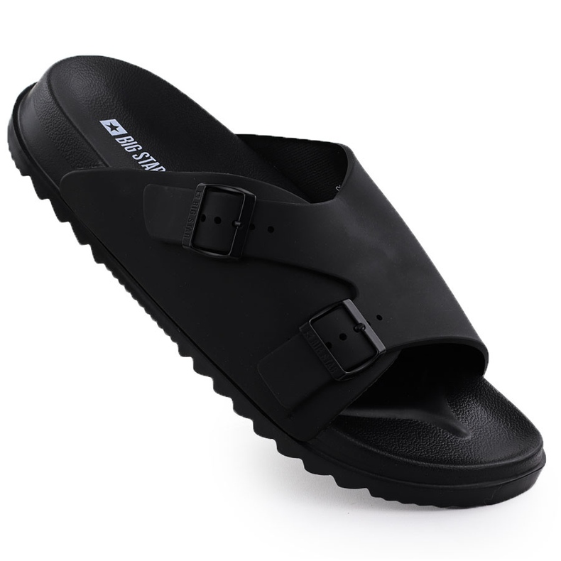 Black Big Star RR174A019 Men's Black Beach Slippers