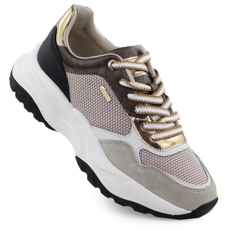 Women's leather sneakers Beige Evento 8234 grey Women's leather sneakers Beige Evento 8234 grey