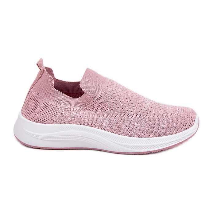 Fabric Slip-on Sports Shoes Women Pink Fabric Slip-on Sports Shoes Women Pink