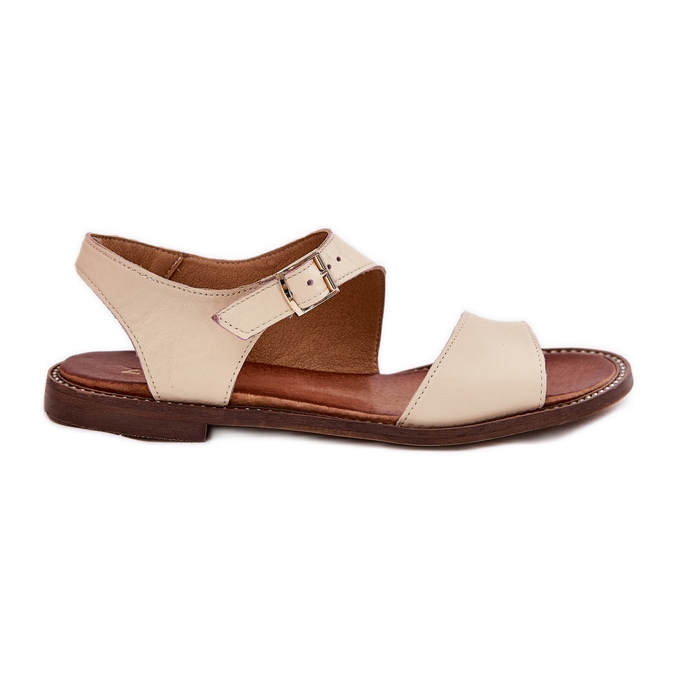 Zazoo 3014 beige leather women's leather sandals Zazoo 3014 beige leather women's leather sandals