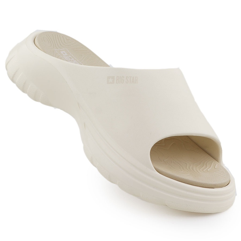 Women's sports flip flops on a thick sole beige Big Star RR274A579 Women's sports flip flops on a thick sole beige Big Star RR274A579