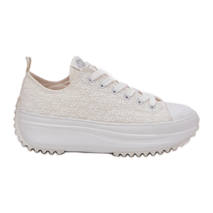 Women's sneakers with embroidery on the platform Lee Cooper LCW-25-31-3465L white