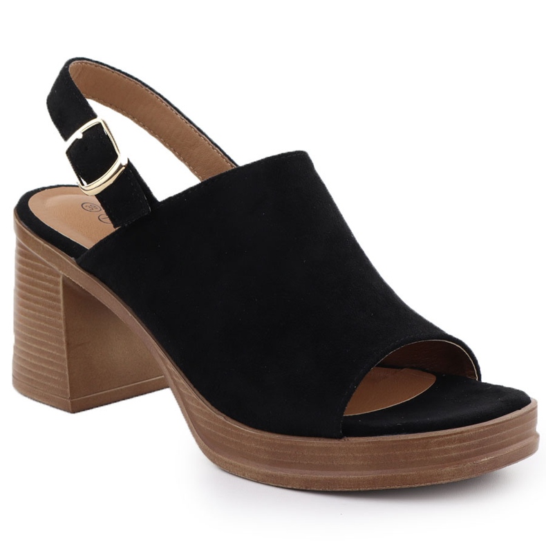 Women's suede sandals on the Black Potocki post 54313