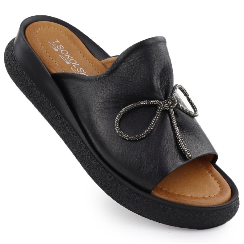 Women's leather Summer Summies Black T.Sokolski L25-154