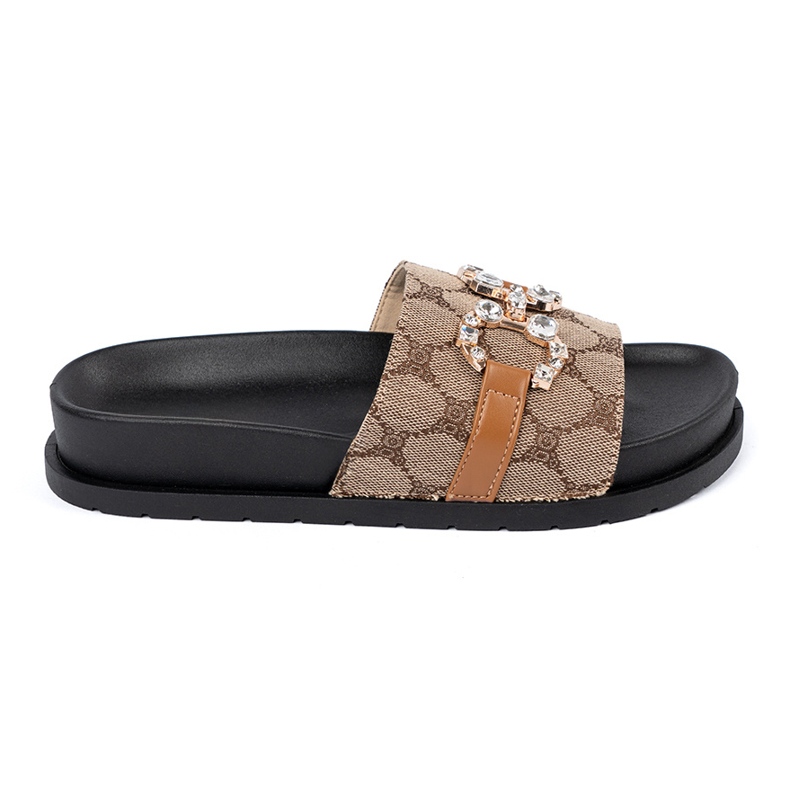 Seastar Black and brown flip-flops with decoration