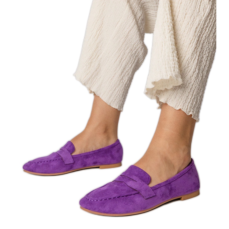 Violet elegant loafers from Ekozamsz