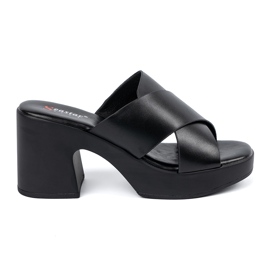 Seastar Black high heel mules
