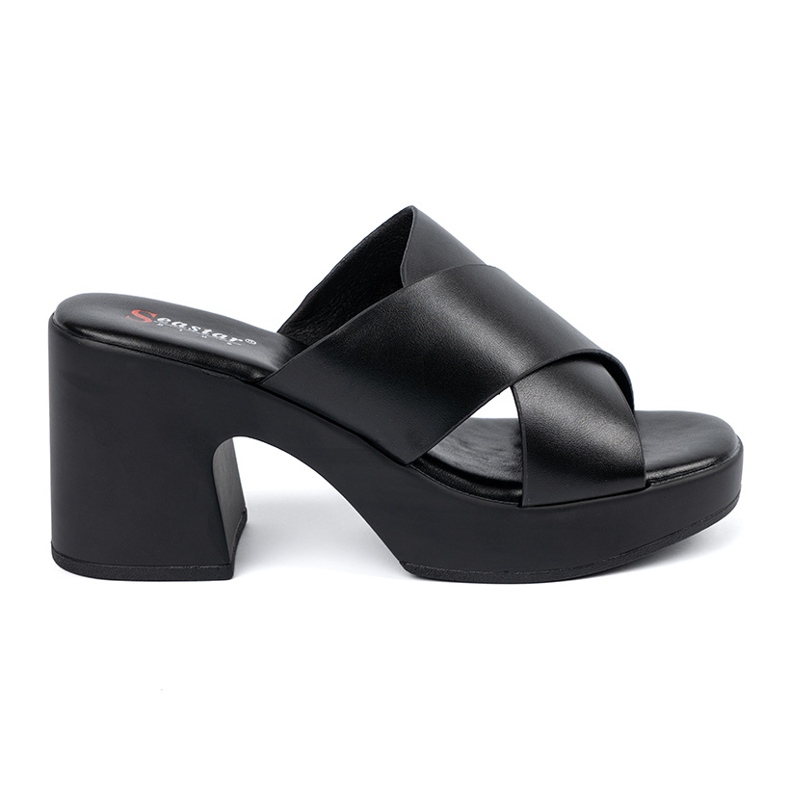 Seastar Black high heel mules Seastar Black high heel mules