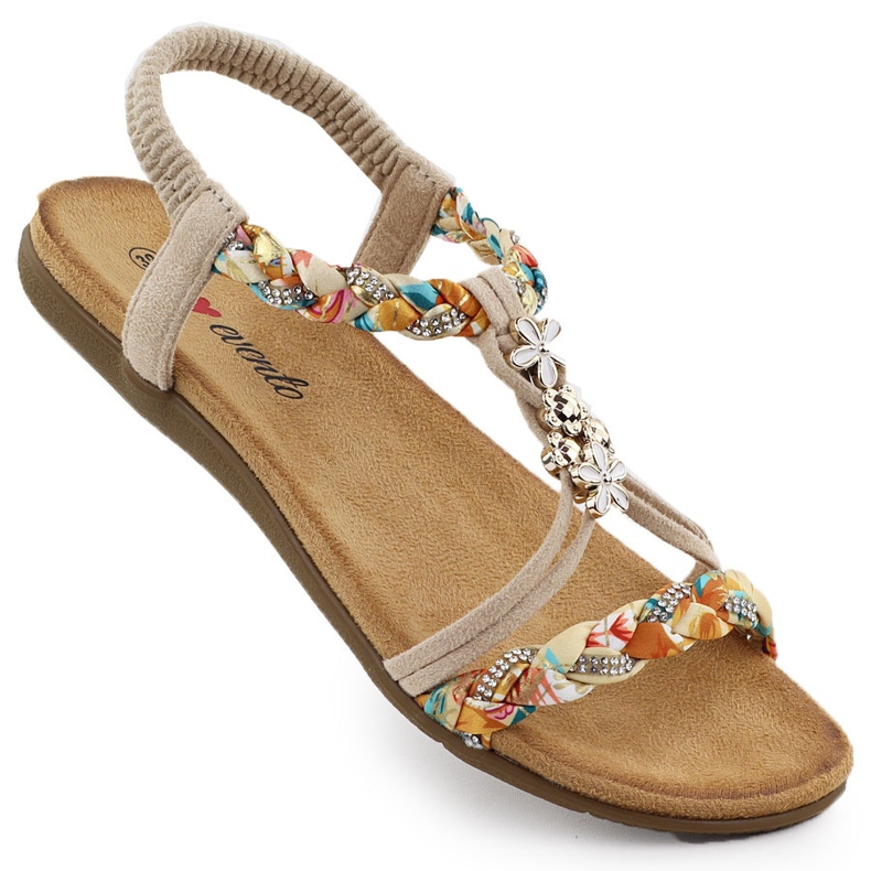 Women's sandals slipped beige Evento 8309 Women's sandals slipped beige Evento 8309