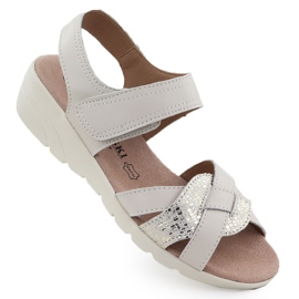 Women's leather sandals for beige T.Sokolski L25-631