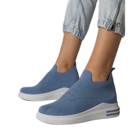 Blue sock sneakers