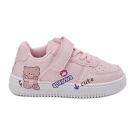 Pink teddy bear sneakers with a pink teddy bear Pink teddy bear sneakers with a pink teddy bear