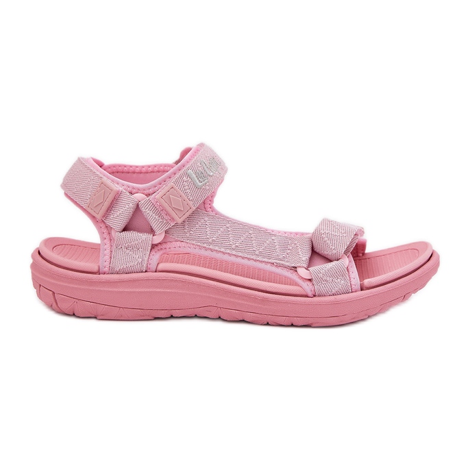 Women's material sandals for Velcro Lee Cooper LCW-25-34-3561L pink Women's material sandals for Velcro Lee Cooper LCW-25-34-3561L pink