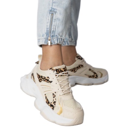 Panther sports sneakers on a massive sole beige