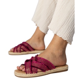Pink women's espadrilles slippers