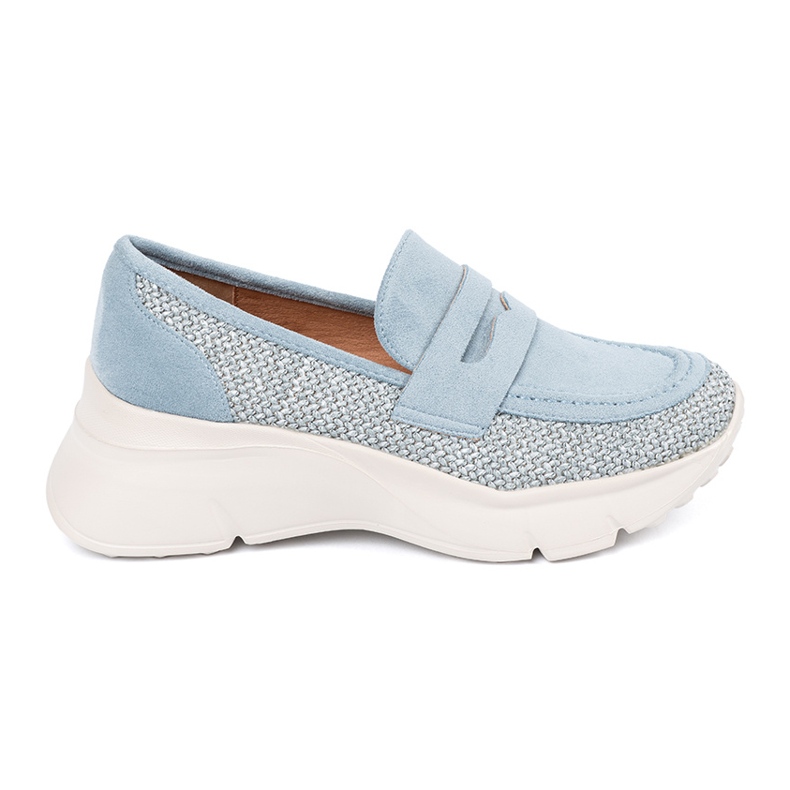 Seastar Blue shoes on a thick sole