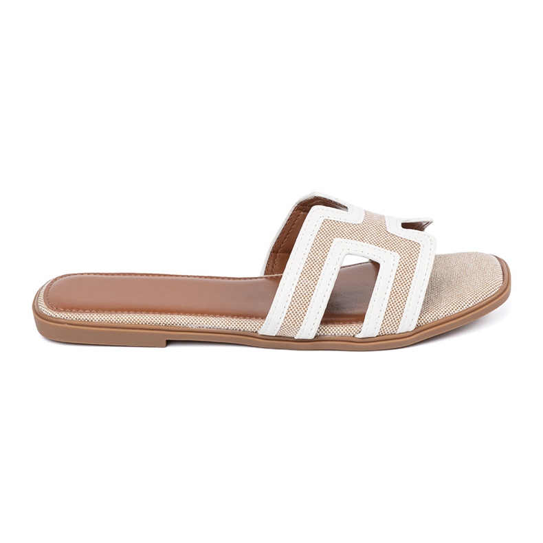 Seastar White women's flip-flops with a flat sole