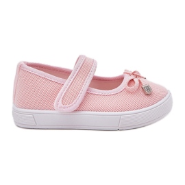 Children's ballerinas with a pink bow Children's ballerinas with a pink bow