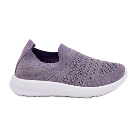 Children's inserted violet sports shoes purple