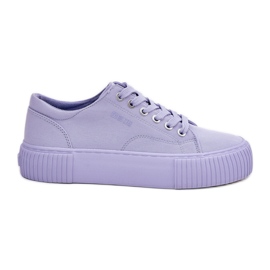 Big star rr274406 women's material sneakers purple