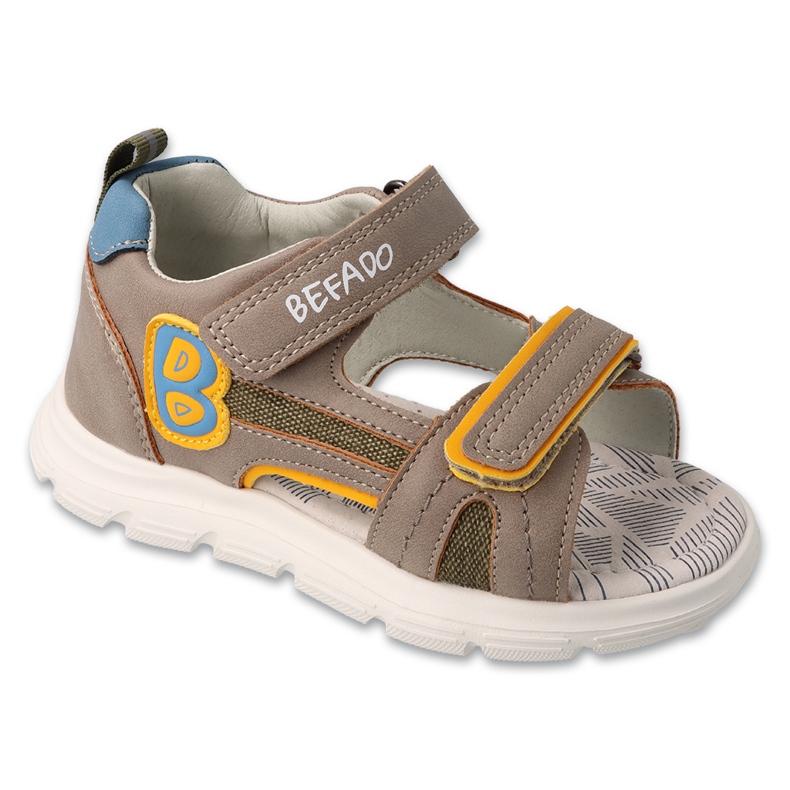 Befado children's sandals 170x111 leather insert grey Befado children's sandals 170x111 leather insert grey